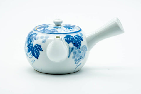 Japanese Kyusu - Blue Momiji Maple Leaves Arita-yaki Teapot - 350ml