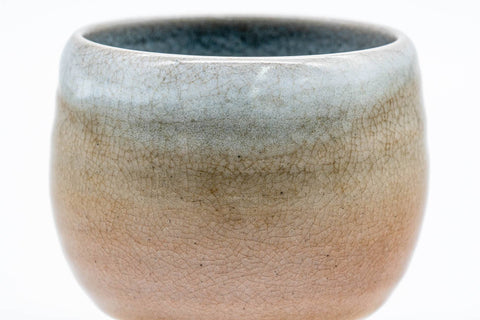 Japanese Teacup - Beige White Weathered Hagi-yaki Yunomi - 175ml