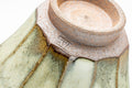 Tezumi — Japanese Teacup - Milky Sage Drip-Glazed Yunomi - 110ml — closeup of the glaze