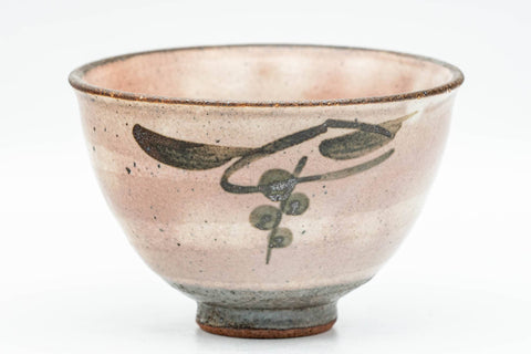 Japanese Teacups - Pair of Pink Grapevine Decorated Yunomi - 130ml - Tezumi