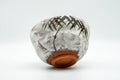 Tezumi — Japanese Matcha Bowl - Milky White Glazed Abstract Chawan - 250ml — top-down view of the interior