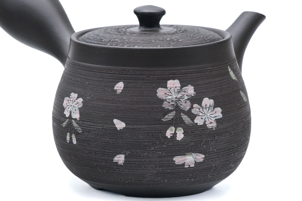 Japanese Kyusu - 春秋窯 Shunju Kiln - Large Sakura Tokoname Teapot - 400ml