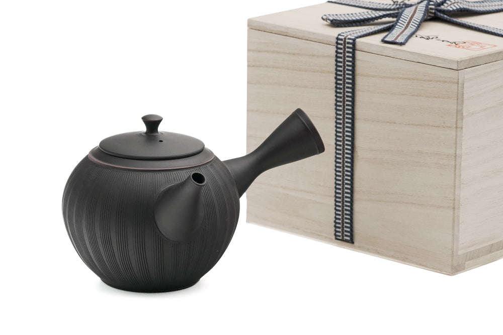 Japanese Kyusu - 玲光 Reikō - Kushime Shudashi Kokudei Tokoname Teapot - 360ml