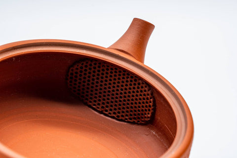 Flat Pine Bark Shudei Tokoname Teapot - 140ml