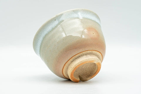 Japanese Teacup - Pink Gohonte Spotted White Drip-Glazed Hagi-yaki Yunomi - 100ml