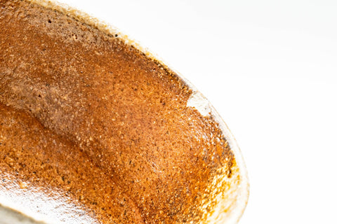 Japanese Matcha Bowl - Earthy Brown Orange Wan-nari Chawan - 250ml