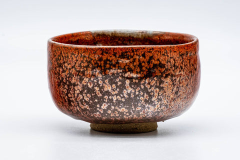 Tezumi — Japanese Matcha Bowl - Vibrant Red Oil Glazed Chawan - 250ml — three-quarter view