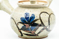 Japanese Kyusu - Blue Floral Karatsu-yaki Do-ake Teapot - 450ml - Tezumi