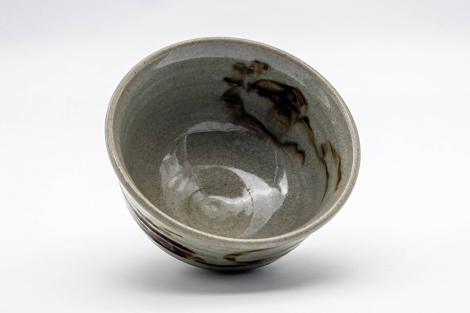 Japanese Matcha Bowl - Abstract Floral Karatsui-yaki Chawan - 300ml