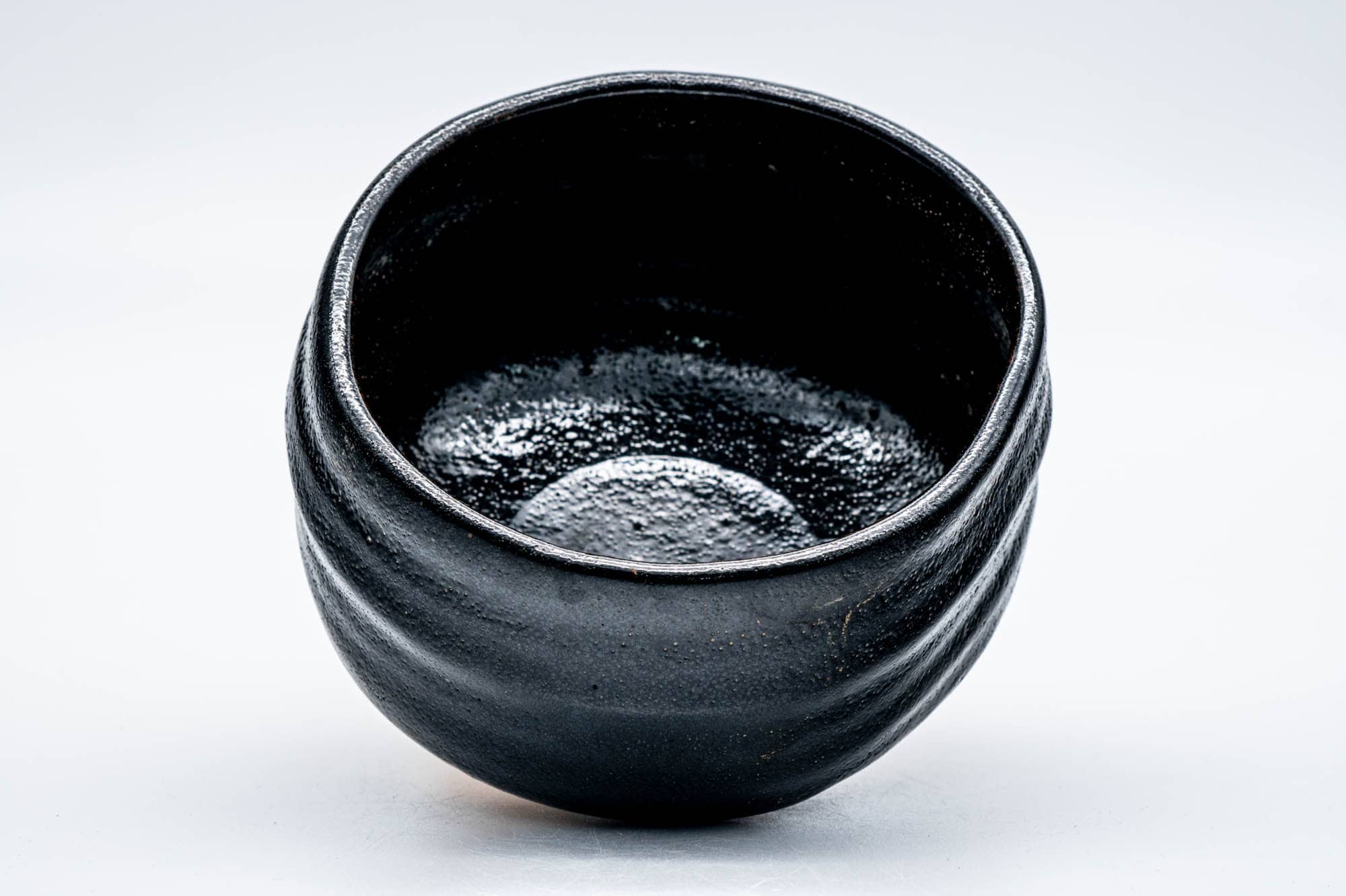 Japanese Matcha Bowl - Black Wabi Seto-yaki Chawan - 300ml