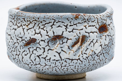 Japanese Matcha Bowl - 加藤秀山 Katou Hideyama - Blue Shino Mino-yaki Chawan - 400ml