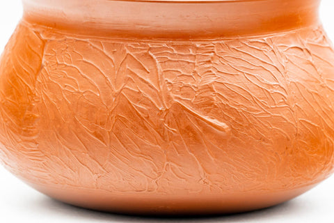 Japanese Kensui - Textured Tokoname-yaki Red Shudei Water Bowl - 500ml