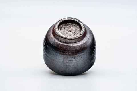 Japanese Teacup - Black Brown Glazed Yunomi - 70ml