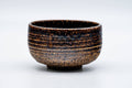 Tezumi — Japanese Matcha Bowl - Brown Speckled Spiraling Earthy Chawan - 300ml — front view from another angle