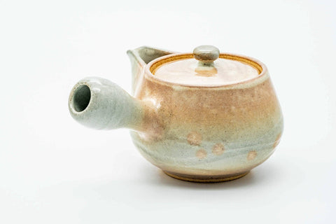 Japanese Kyusu - Beige Pink Gohonte Hagi-yaki Do-ake Teapot - 280ml