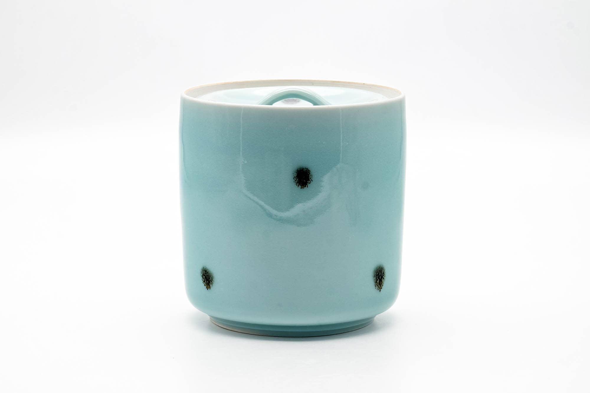 Japanese Mizusashi - Spotted Teal Porcelain Fresh Water Container - 1200ml