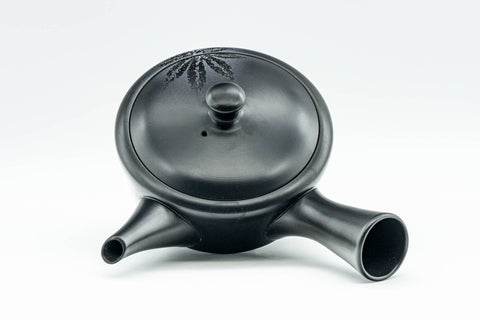 Japanese Kyusu - 高資 Takasuke Kiln - Black Kurodei Momiji Tokoname-yaki Debeso Teapot - 170ml