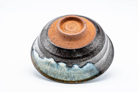 Japanese Matcha Bowl - Metallic Blue Drip-Glazed Chawan - 480ml