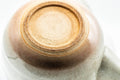Japanese Kyusu - Beige White Hagi-yaki Do-ake Teapot - 330ml - base view showing the foot
