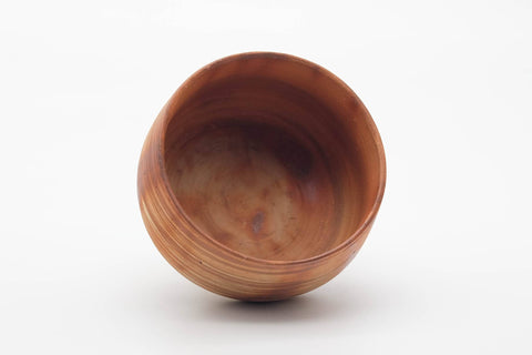 Japanese Matcha Bowl - Orange Rice Straw Hidasuki Marbled Nerikomi Bizen-yaki Chawan - 400ml