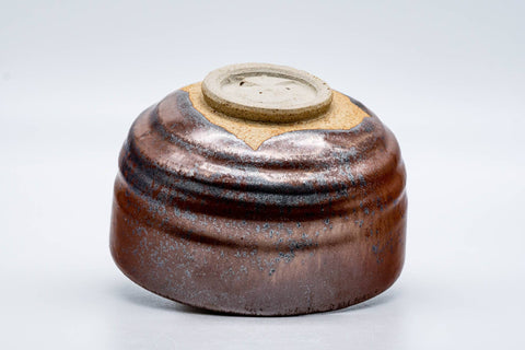 Tezumi — Japanese Matcha Bowl - Brown Black Spiraling Chawan - 500ml — top-down view of the interior