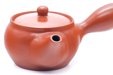 Japanese Kyusu - Flower Engraved Tokoname Mesh Teapot - 410ml