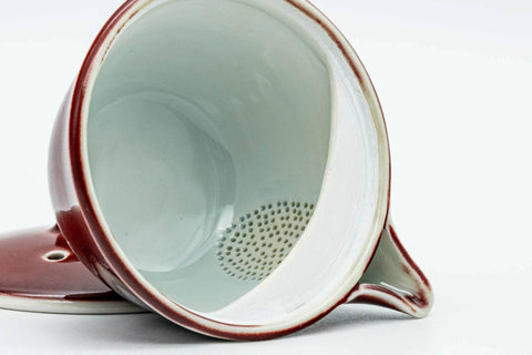 Japanese Tea Set - 朝日焼 Asahi-yaki - Houhin Teapot - Katakuchi Water Cooler - 6 Guinomi Teacups