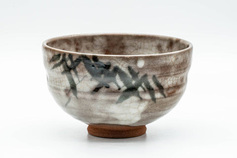 Japanese Matcha Bowl - Abstract Cloudy White Glazed Chawan - 300ml