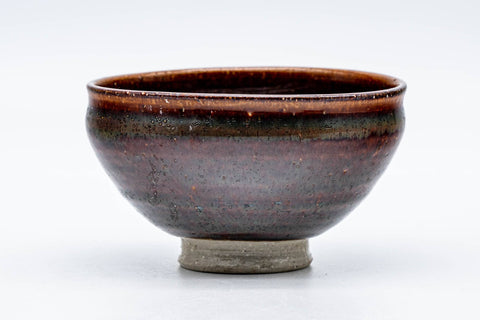 Tezumi — Japanese Matcha Bowl - Purple Gradient Glazed Tenmoku-gata Chawan - 100ml — three-quarter view