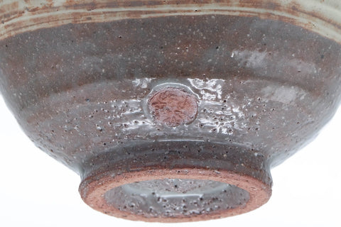 Japanese Matcha Bowl - Beige White Brush Glazed Kiyomizu Chawan - 425ml