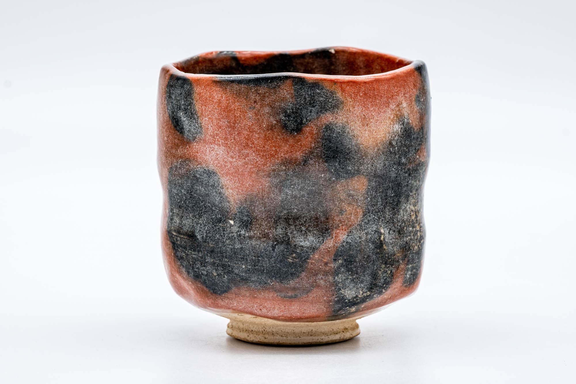 松楽焼 Japanese Matcha Bowl - 松楽窯 Shoraku Kiln - Aka-raku Winter