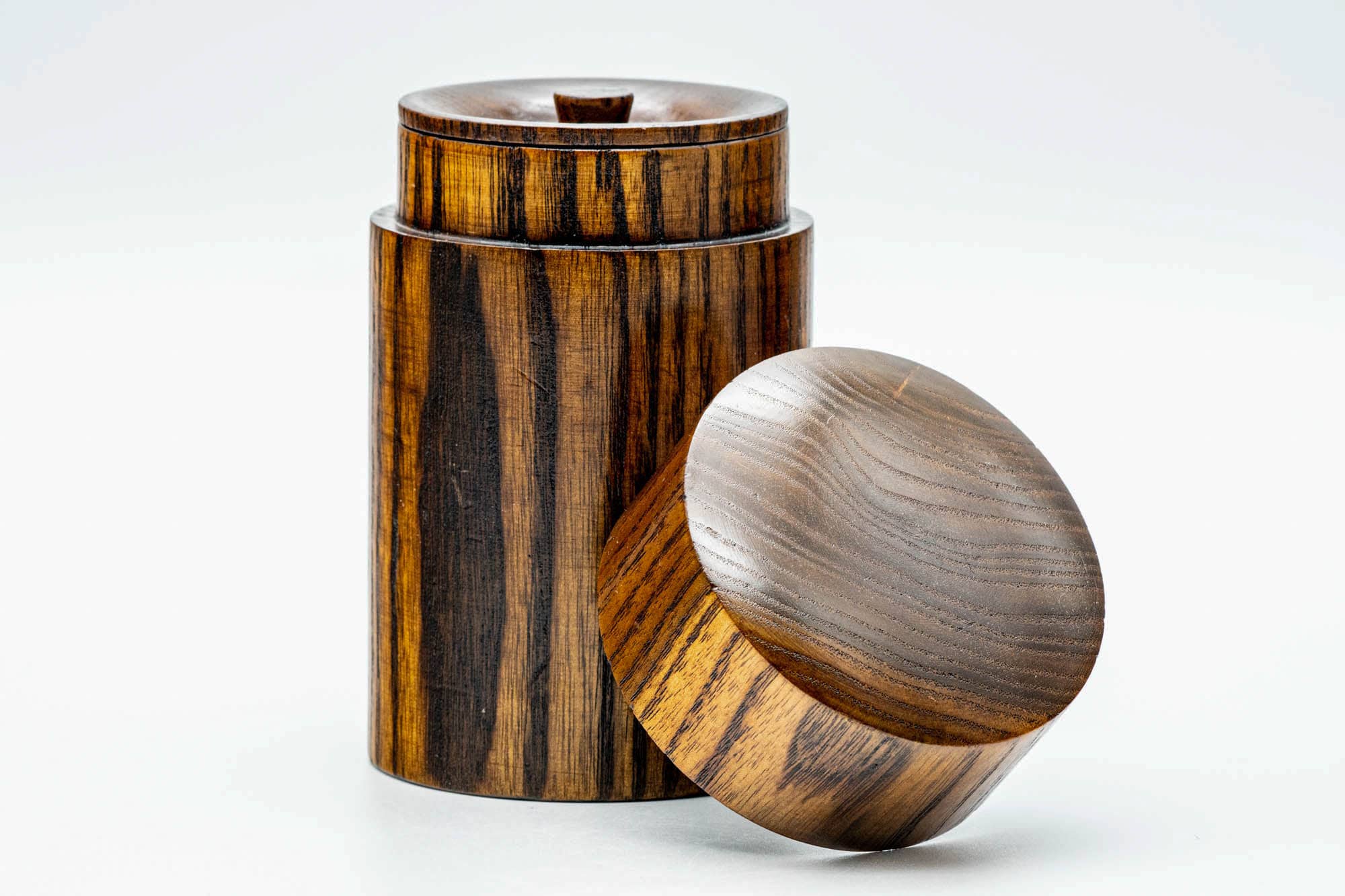 Japanese Chazutsu - Keyaki Zelkova Wooden Tea Canister - 200ml