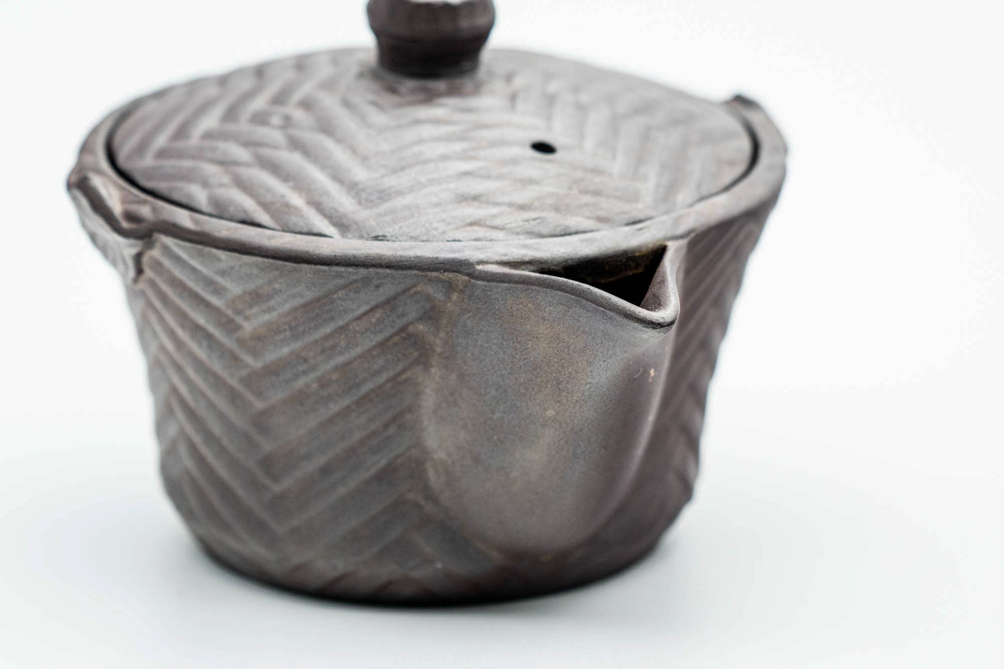 Japanese Houhin - Textured Weathered Banko-yaki Handle-less Mesh Teapot - 150ml