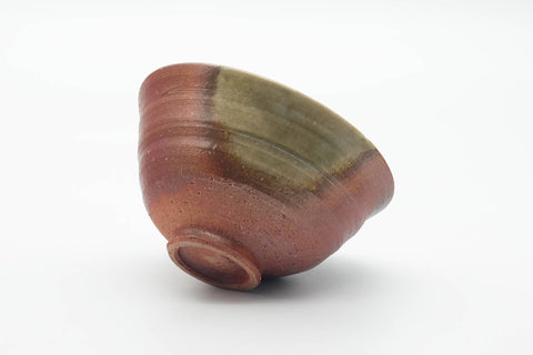 Tezumi — Japanese Matcha Bowl - Green Ash Glazed Stoneware Chawan - 500ml — top-down view of the interior