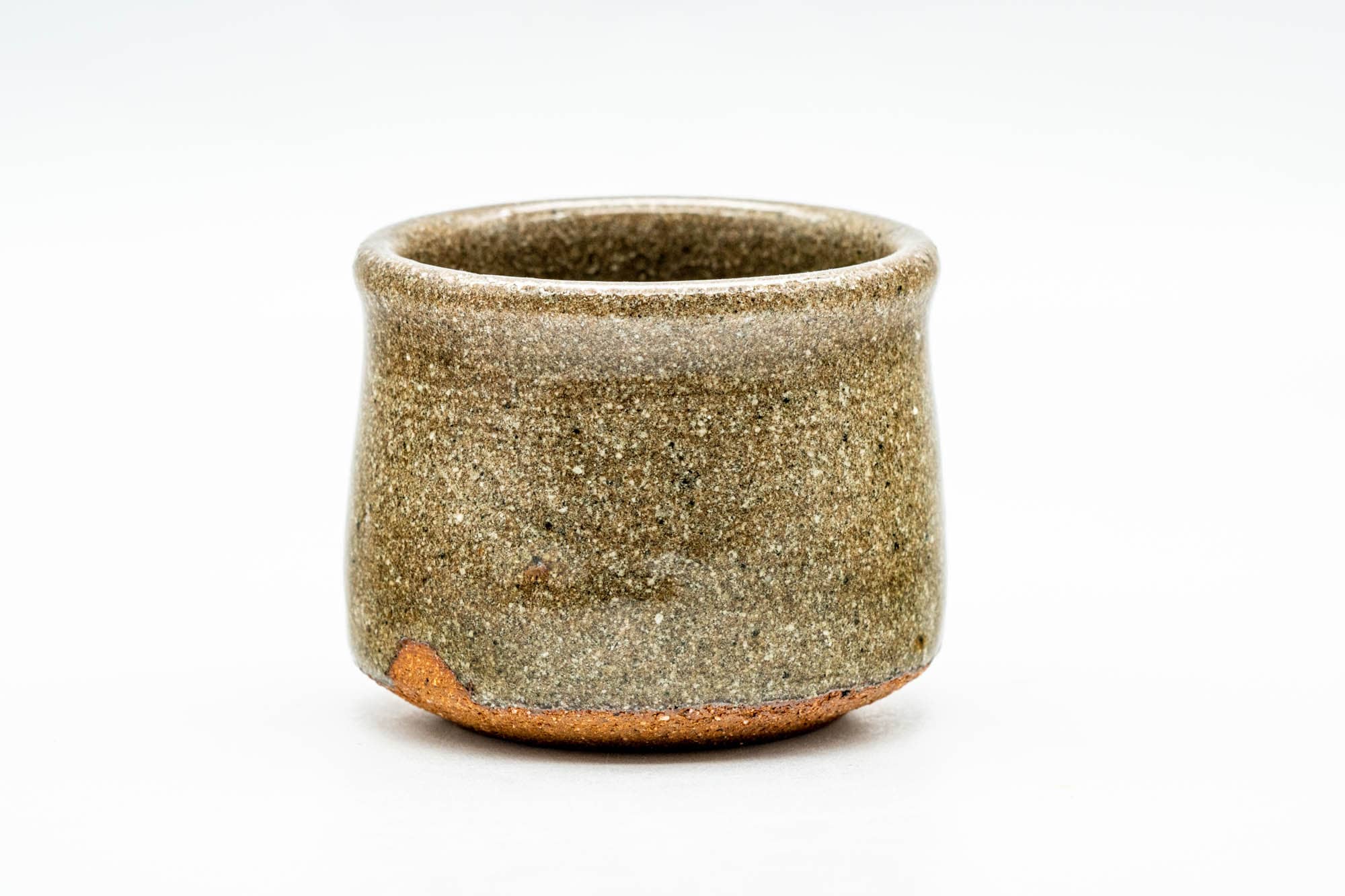 Japanese Teacup - Brown Speckled Curled Lip Guinomi - 60ml