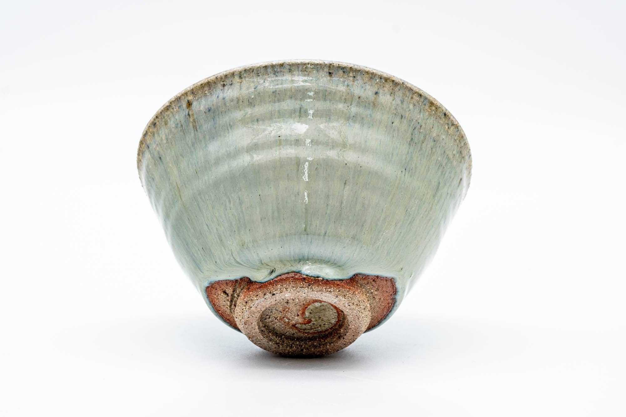Japanese Matcha Bowl - Sage Hare's Fur Drip-Glazed Chawan - 450ml