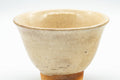 Japanese Teacup - Beige Caramel Hagi-yaki Yunomi - 120ml - view into the cup showing the glazed interior and rim