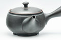 Japanese Kyusu - Black Kurodei Tokoname-yaki Ginkgo Leaf Teapot - 250ml - Tezumi