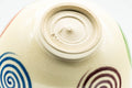 Japanese Matcha Bowl - Spiral Decorated Kyo-yaki Chawan - 200ml - overhead view of the interior showing the footring
