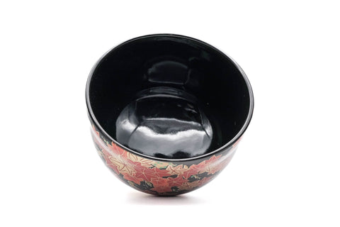 Maple Leaves Black Momiji Kyo-yaki Chawan