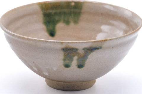 Japanese Matcha Bowl - Beige Glazed Drip-Glazed Tenmoku-gata Chawan - 400ml