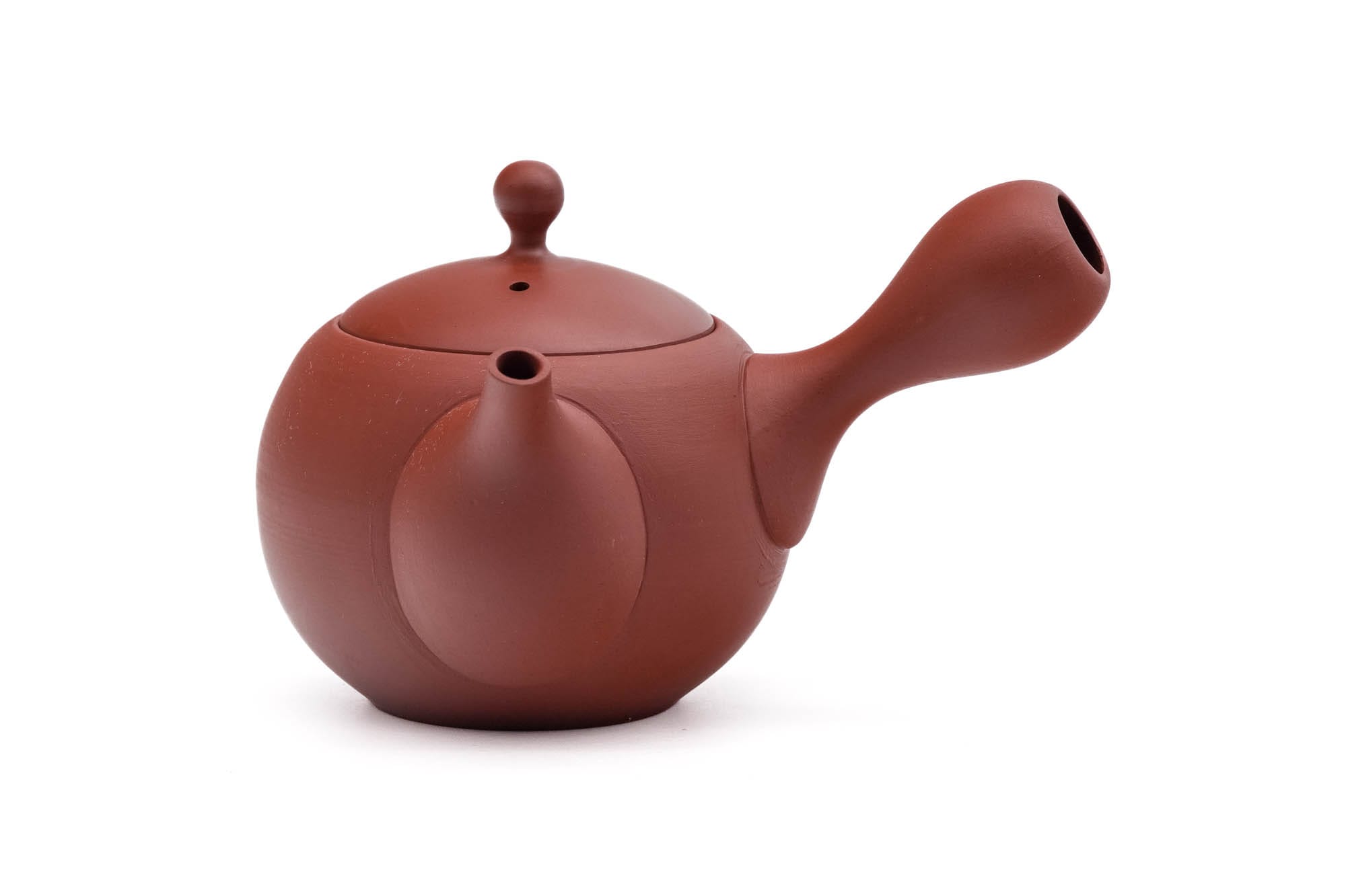 Round Tokoname Red Shudei Teapot - Thumbnail 5