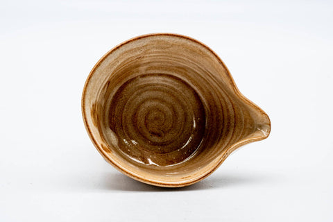 Japanese Katakuchi - Small Beige Glazed Hagi-yaki Water Cooler - 80ml