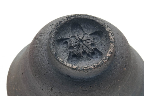 Tezumi — Japanese Teacups - Pair of Earthy Wabi Yunomi - 80ml — tipped to show the interior