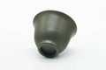 Tezumi — Japanese Teacup - Plum Blossom Ryokudei Tokoname White Inner-Glazed Yunomi - 60ml — top-down view of the interior