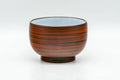 Tezumi — Japanese Teacup - Red Nerikomi White Inner Glazed Tokoname-yaki Yunomi - 90ml — front view from another angle