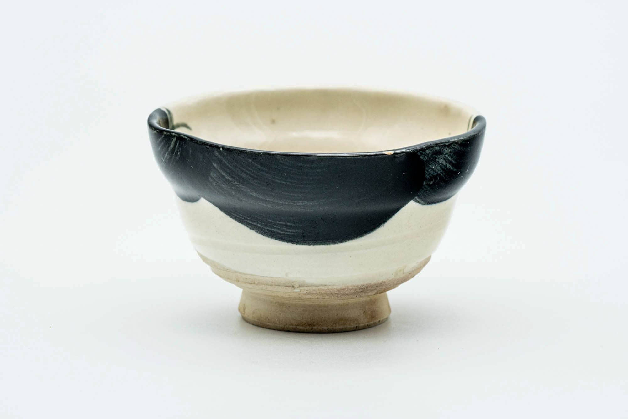 Japanese Teacup - Otafuku Okame Kyo-yaki Weathered Yunomi - 60ml