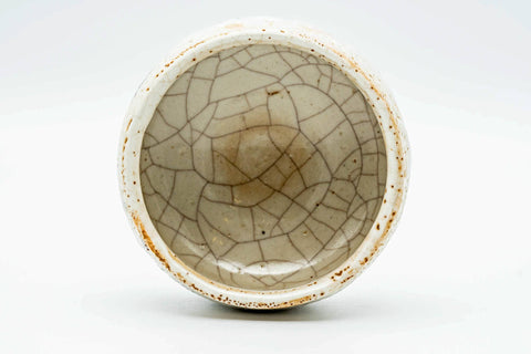 Japanese Matcha Bowl - 加藤秀山 Katou Hideyama - White Shino Glazed Mino-yaki Chawan - 350ml