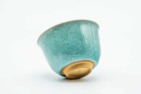 Japanese Teacup - Green Celadon Snowflake Glazed Yunomi - 150ml