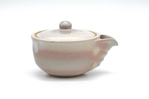 Japanese Houhin - Beige Pink Glazed Hagi-yaki Handle-less Teapot - 100ml